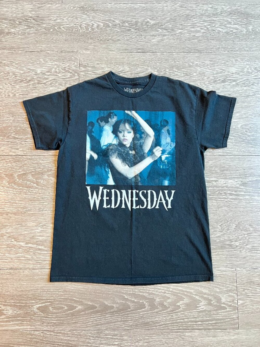 Wednesday Addams Graphic T-shirt, Black, Medium
